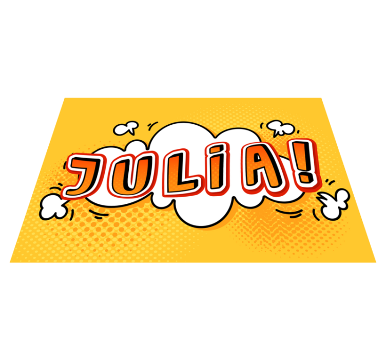 Graffiti name cloud kids vinyl rug - TenStickers