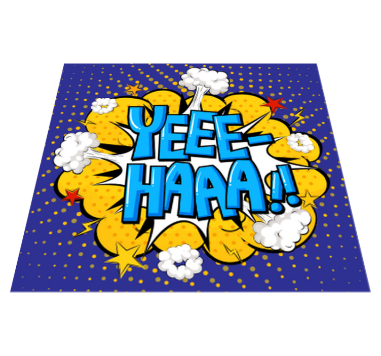 Comic action burst teen vinyl rug - TenStickers