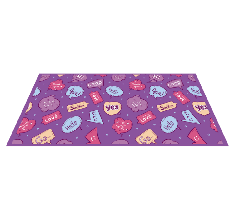 Colorful Message Bubbles custom rug - TenStickers