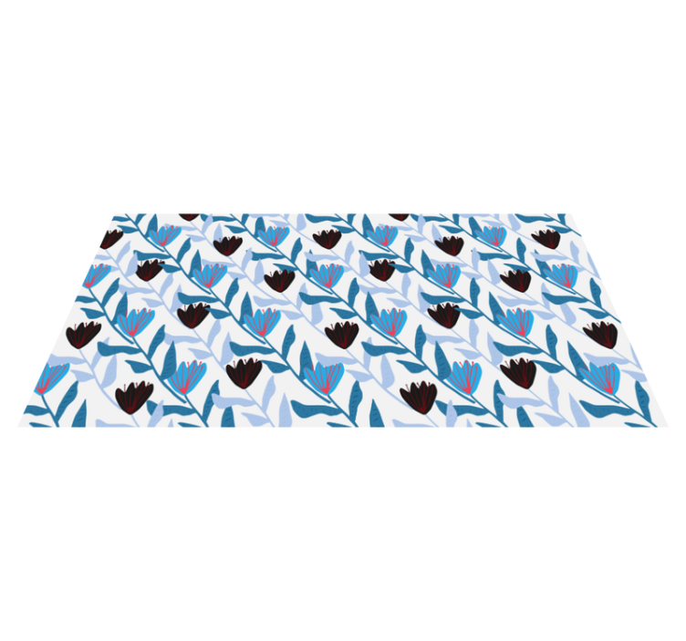 Botanical Leaf Arrangement floral vinyl rug - TenStickers