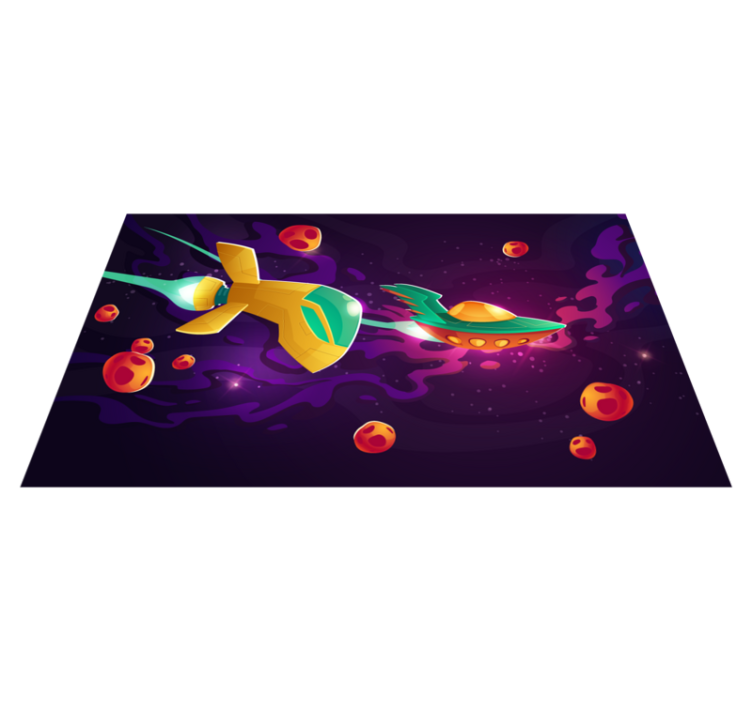 Cosmic Journey Concept kids vinyl rug - TenStickers