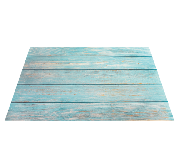DISTRESSED AQUA PANELS bathroom vinyl rug - TenStickers