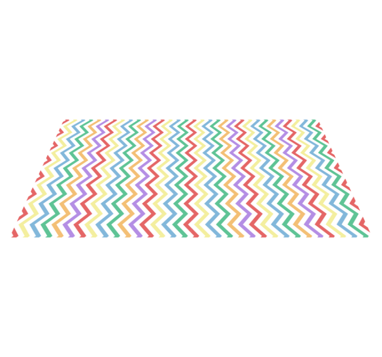 Vibrant Zigzag Motif geometric vinyl rug - TenStickers