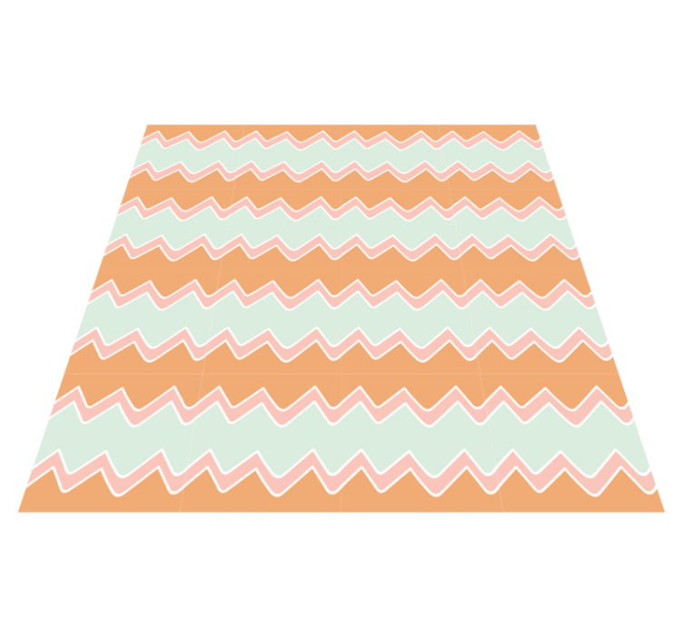 Beige and blue zigzag pattern geometric vinyl rug - TenStickers