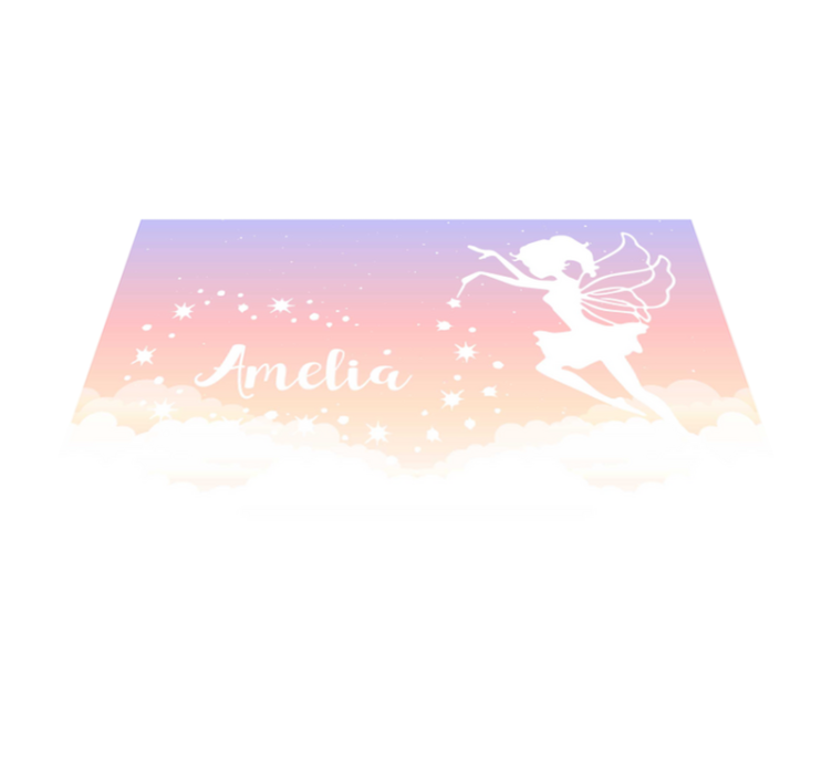 Personalized fairy cloud custom vinyl rug - TenStickers