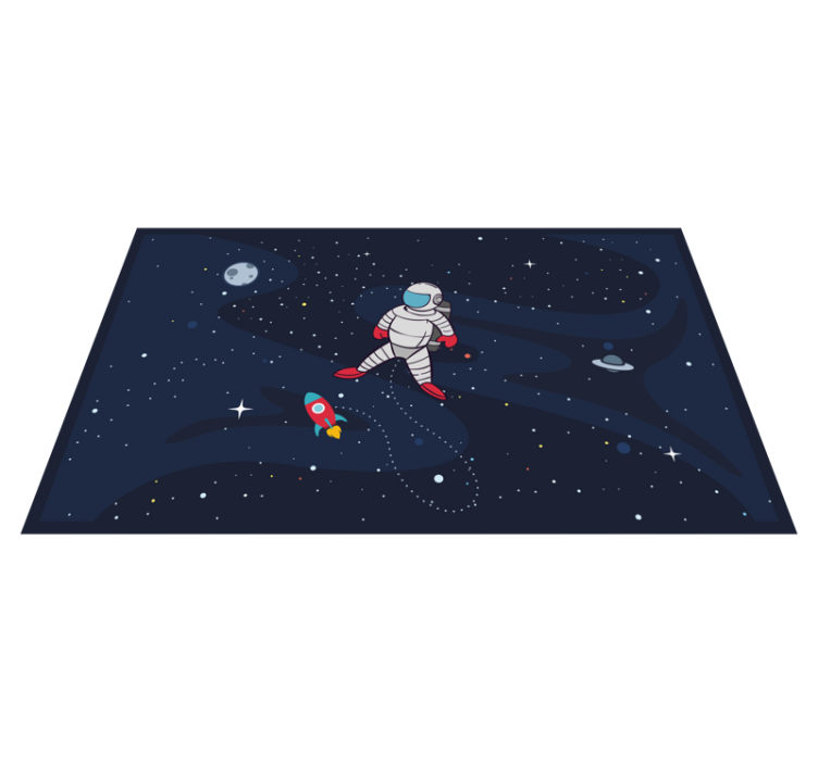 Celestial Journey star vinyl rug - TenStickers