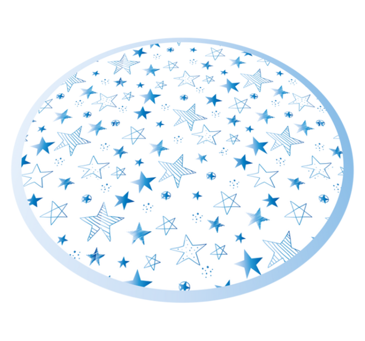 Starry Blue Pattern nursery vinyl rug - TenStickers