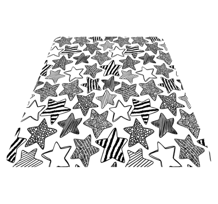 Stylish Star Pattern nursery vinyl rug - TenStickers