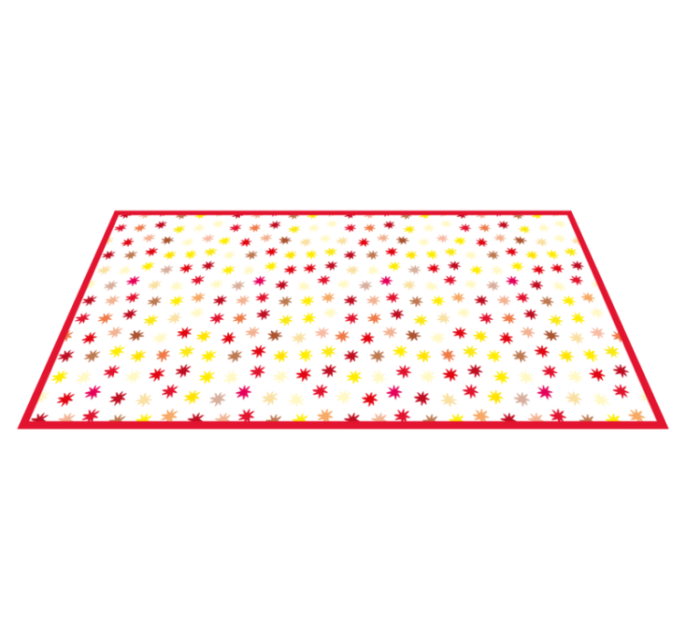 Vibrant Star Motif kids vinyl rug - TenStickers