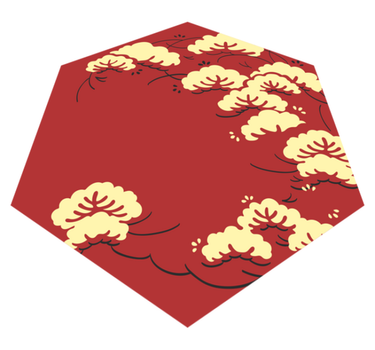 Cloud floral pattern floral vinyl rug - TenStickers