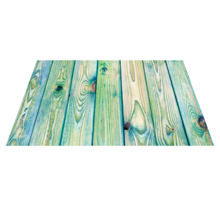 Green Plank Appearance wood effect vinyl rug - TenStickers