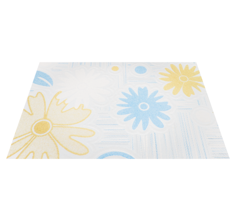 Floral elements floral vinyl rug - TenStickers