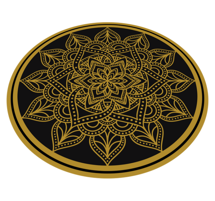 Graceful Element mandala vinyl rug - TenStickers