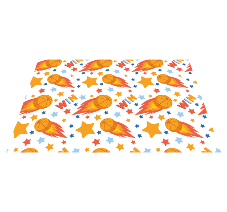 Sporty Stars Design game vinyl rug - TenStickers