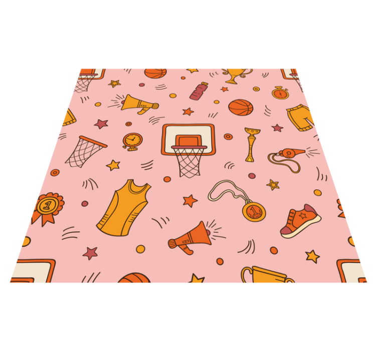 Sporty Fun Elements game vinyl rug - TenStickers