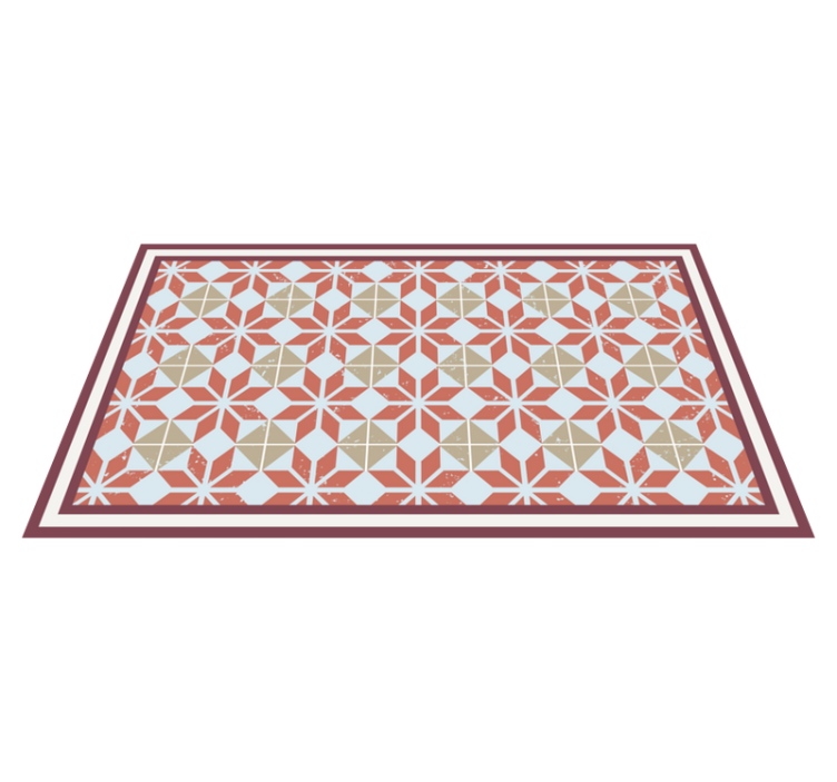 Geometric Element tile vinyl rug - TenStickers