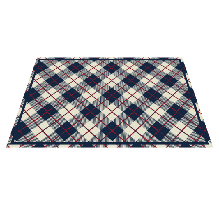 Classic scotland check pattern living room rug - TenStickers