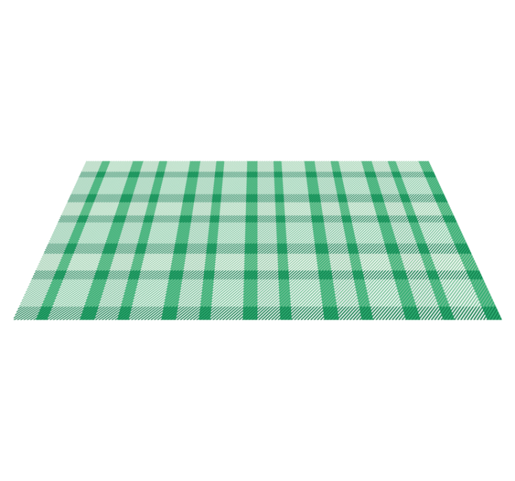 Green Checked Style striped vinyl rug - TenStickers