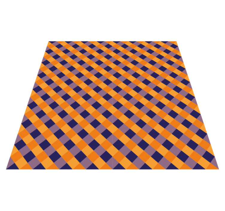 Diagonal Color Blocks striped vinyl rug - TenStickers