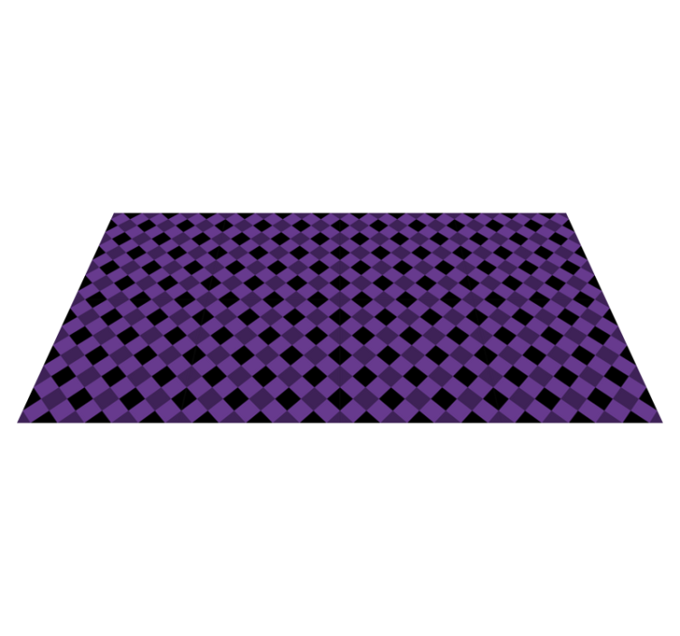 Purple Checkered Pattern geometric vinyl rug - TenStickers