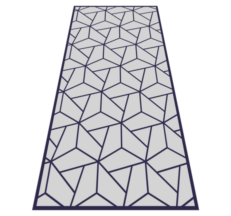Grey angular patterns geometric vinyl rug - TenStickers