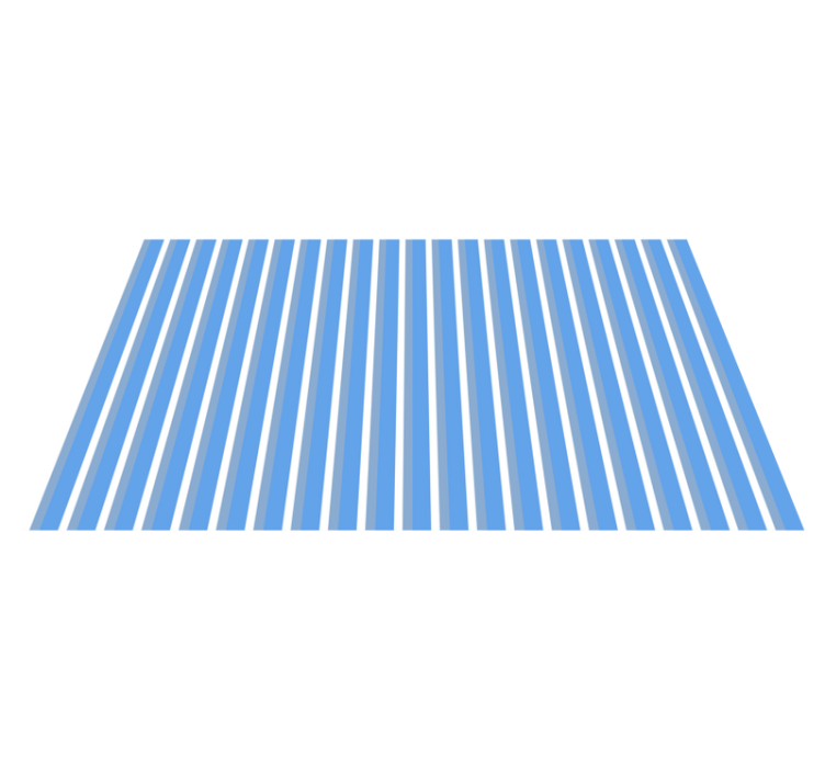 Blue and white design striped vinyl rug - TenStickers