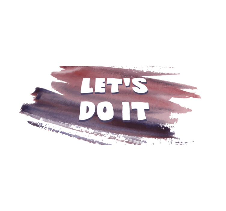 Let's do it minimal vinyl rug - TenStickers