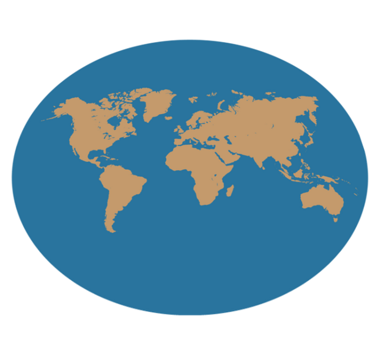 Geographic Discovery world map vinyl rug - TenStickers