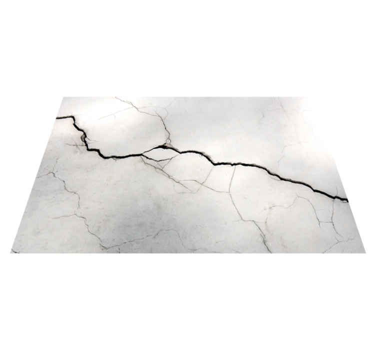 Crumpled white imitation marble vinyl rug - TenStickers