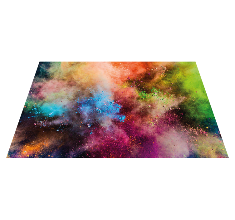 Colorful Cosmic Burst modern vinyl rug - TenStickers