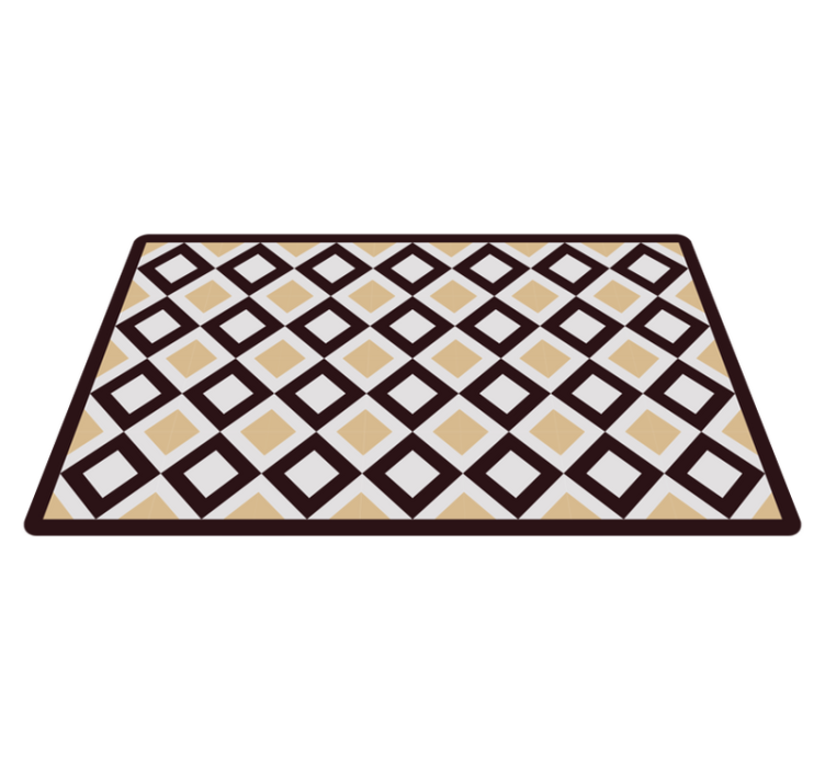 Diamon element geometric vinyl rug - TenStickers