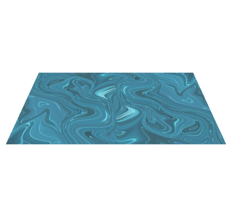 Swirling Ocean Hues marble vinyl rug - TenStickers