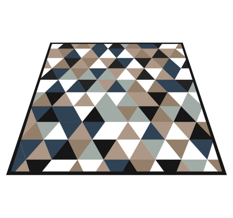 Triangular Tones geometric vinyl rug - TenStickers