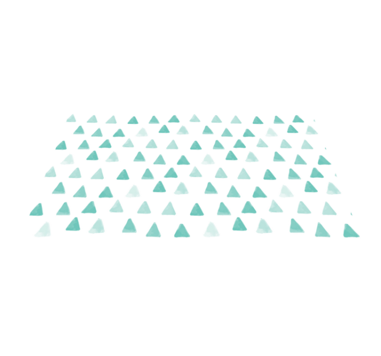 Geometric vinyl rug with triangular patterns - TenStickers