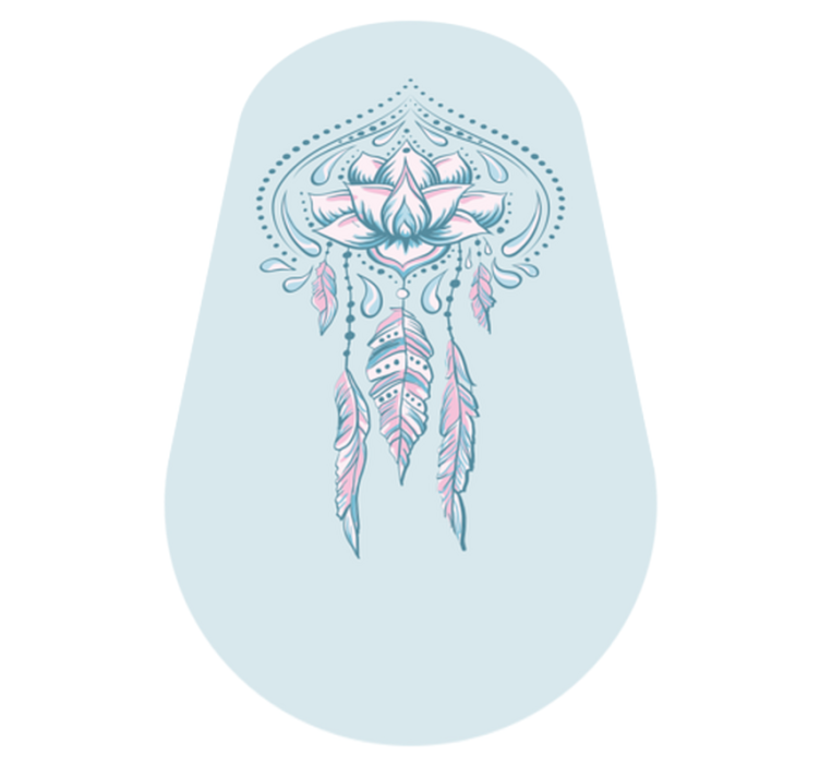 Lotus Pattern mandala vinyl rug - TenStickers