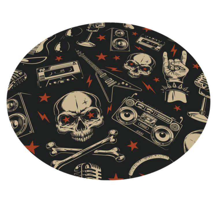 Rock Music Style teen vinyl rug - TenStickers