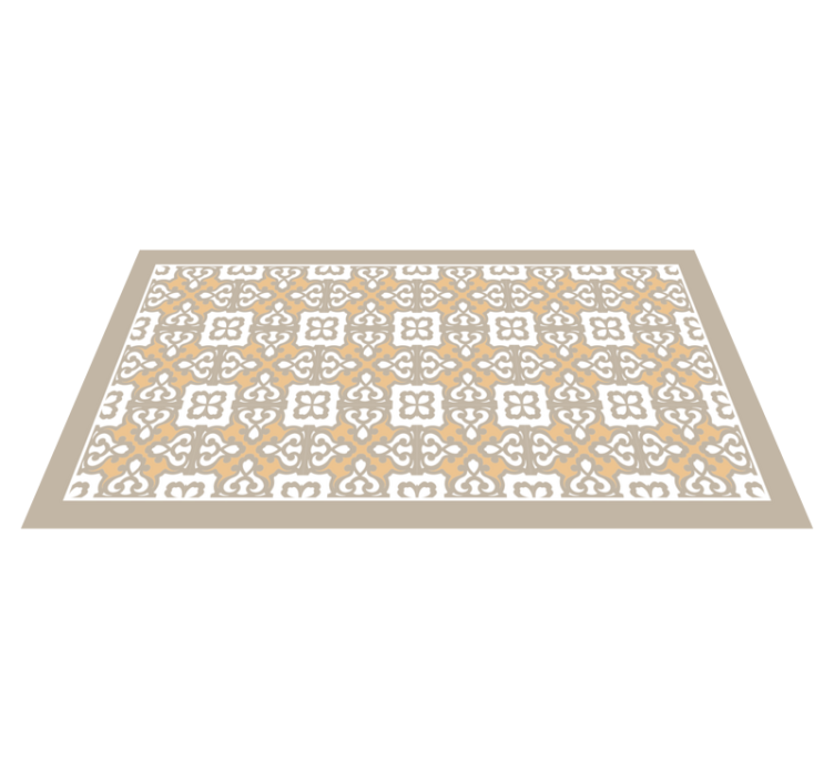 Mosaic vinyl rug with stylish patterned accents - TenStickers