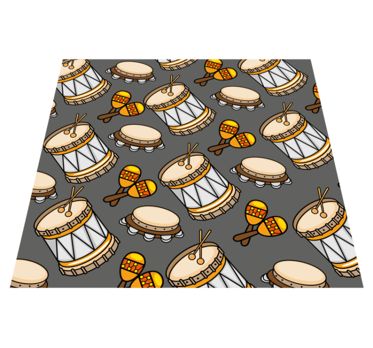 Instrument pattern game vinyl rug - TenStickers