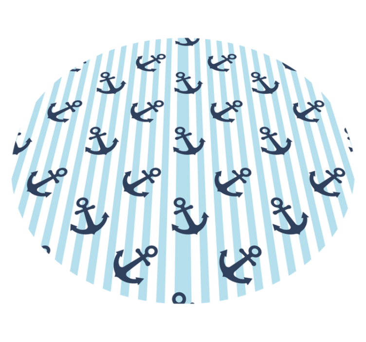 Kids vinyl rug nautical anchor design - TenStickers