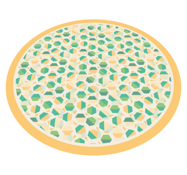 Geometric vinyl rug hexagonal design - TenStickers