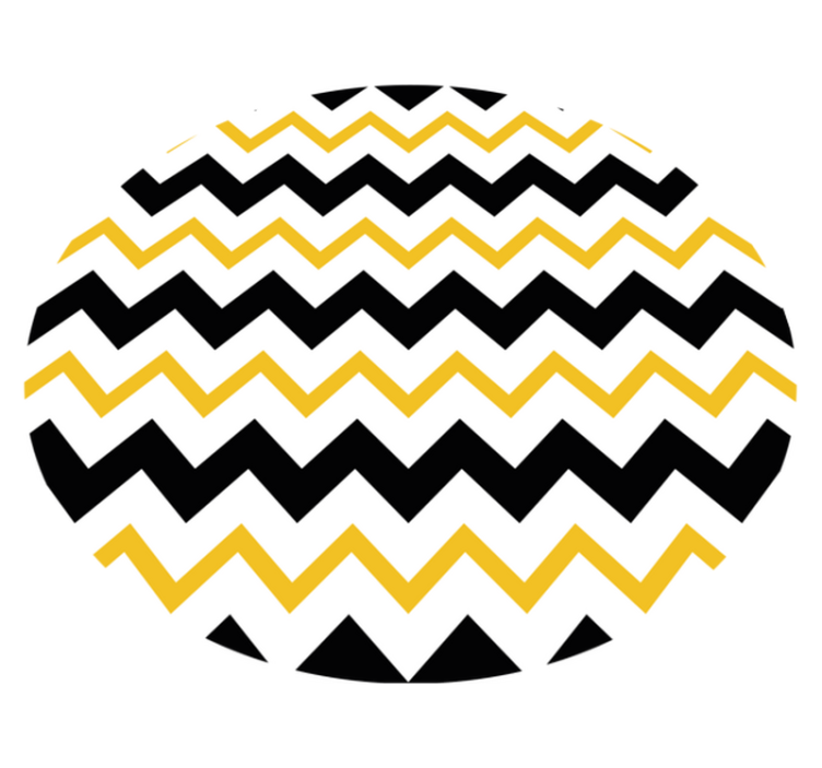 Cheerful Zigzag Pattern striped vinyl rug - TenStickers