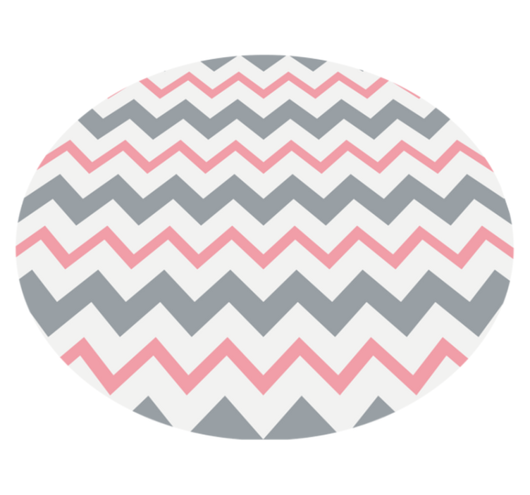 Chevron Pattern Play striped vinyl rug - TenStickers