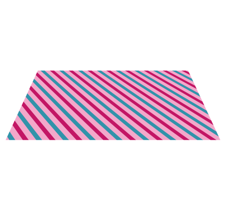 Lively striped design striped vinyl rug - TenStickers