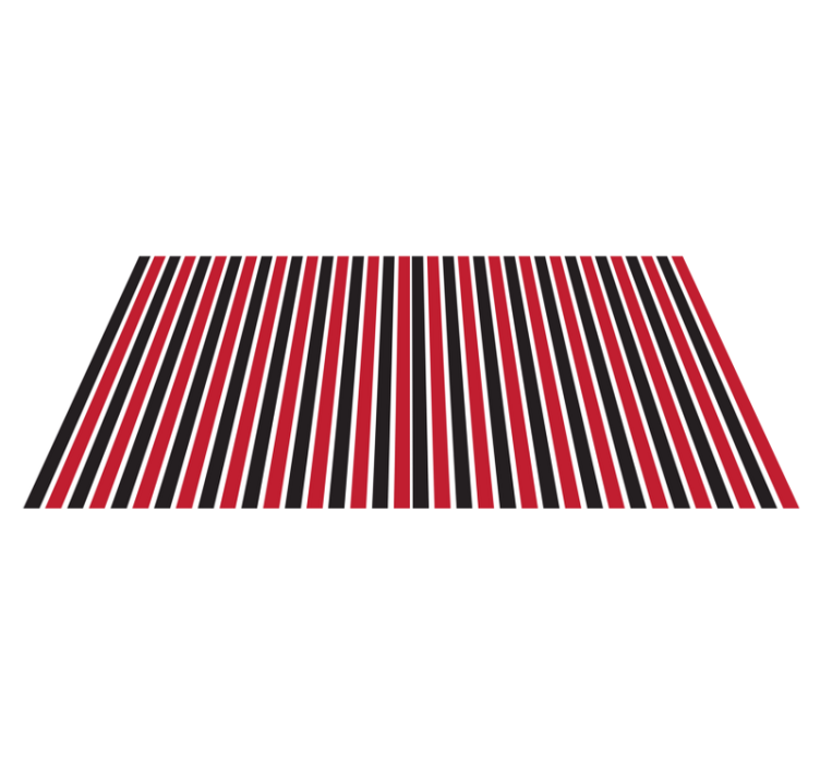 Striped vinyl rug with bold striped design - TenStickers