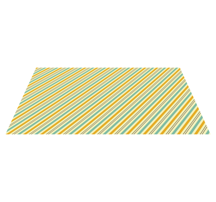Striped vinyl rug in diagonal blue and yellow - TenStickers