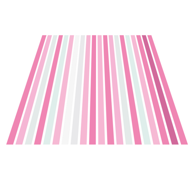 Pink vertical pattern striped vinyl rug - TenStickers