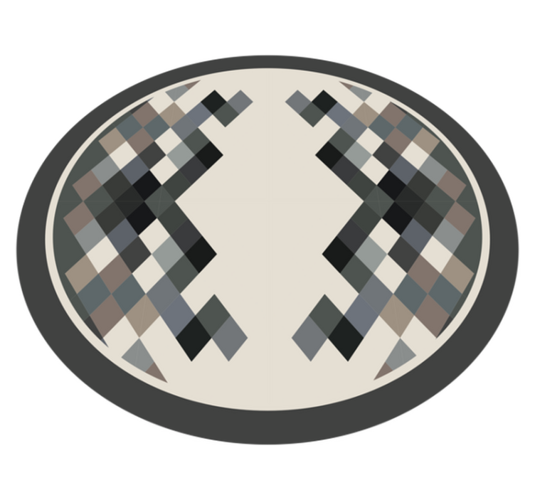 Geometric Elements striped vinyl rug - TenStickers