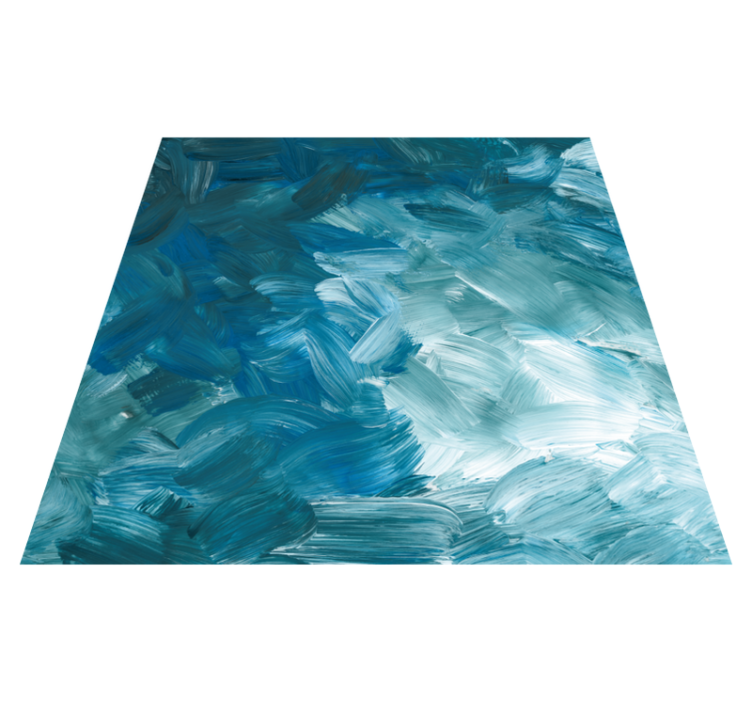 Textured vinyl rug oceanic brush strokes design - TenStickers