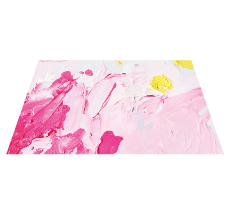 Abstract Floral Hues nature vinyl rug - TenStickers