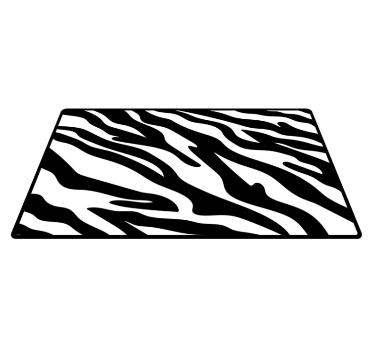Animal print vinyl rug in solid color stripes - TenStickers